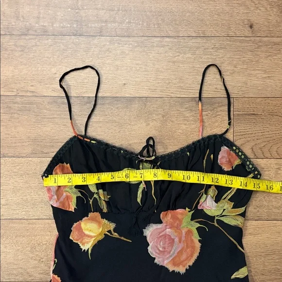 Vintage Betsey Johnson Size Small Dark Floral Mini Dress Dainty Feminine 90’s - Picture 15 of 16